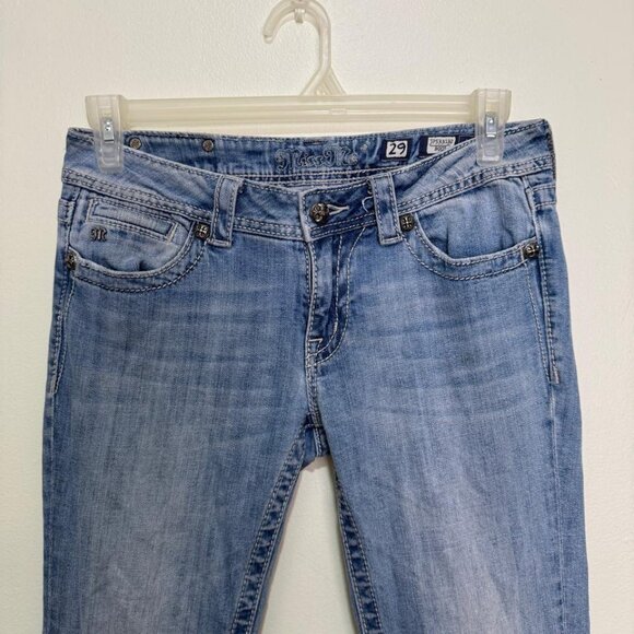 Miss Me Winged Backside Embellished Embroidered Easy Bootcut Size 29 Style E3313 - Picture 9 of 12